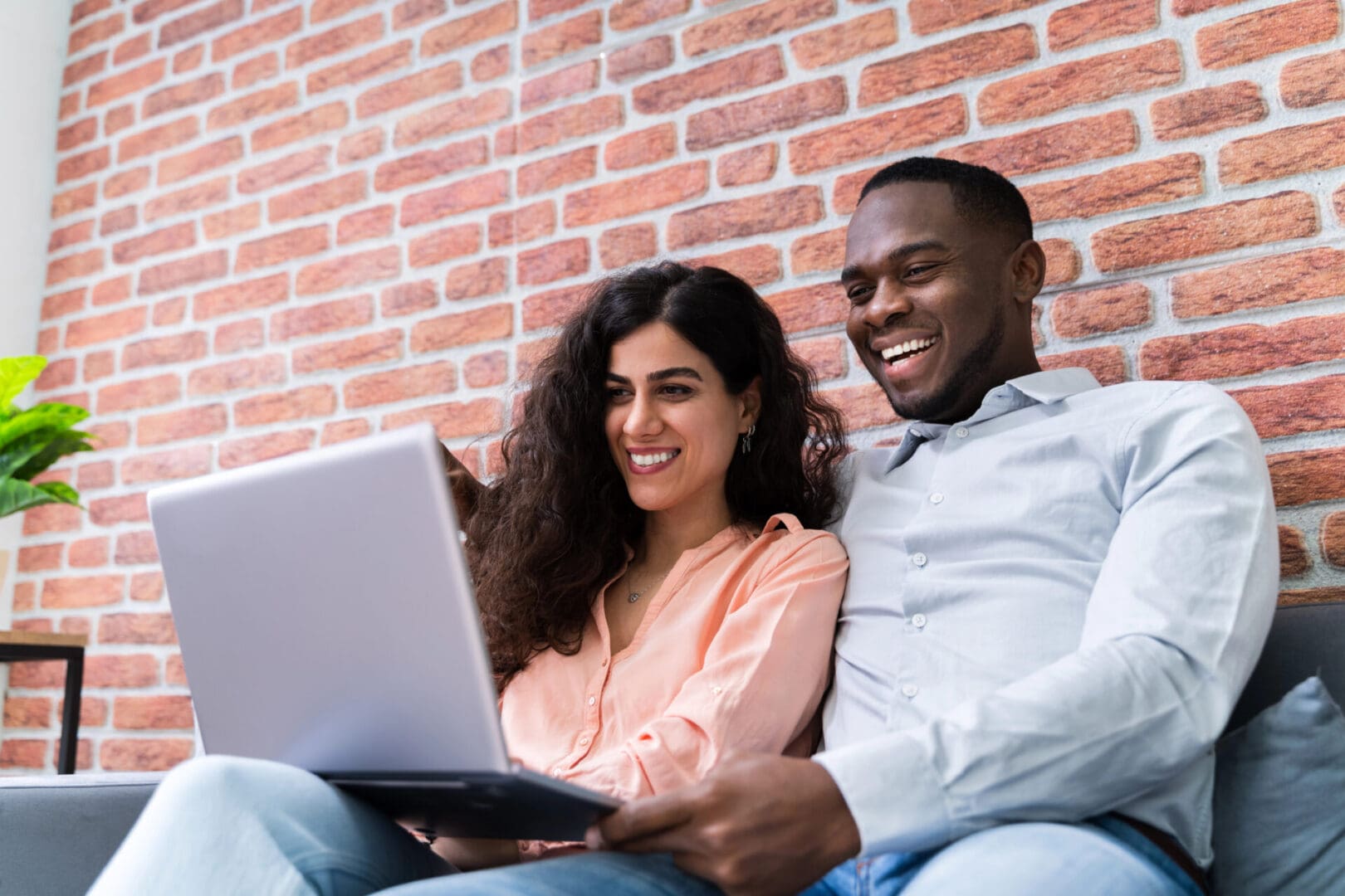 Muslim American couple checking their options for a halal home